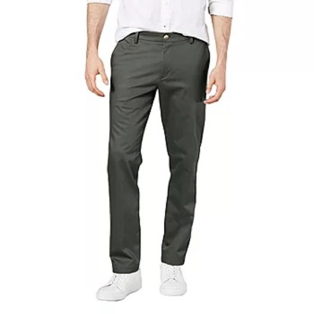 NWT 33x33 Dockers Khaki Cotton Stretch Slim Fit Men’s Work Pants in Gray